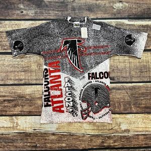 ❌SOLD❌ Atlanta Falcons Magic Johnson Ts Shirt Medium AOP Vintage NFL Football